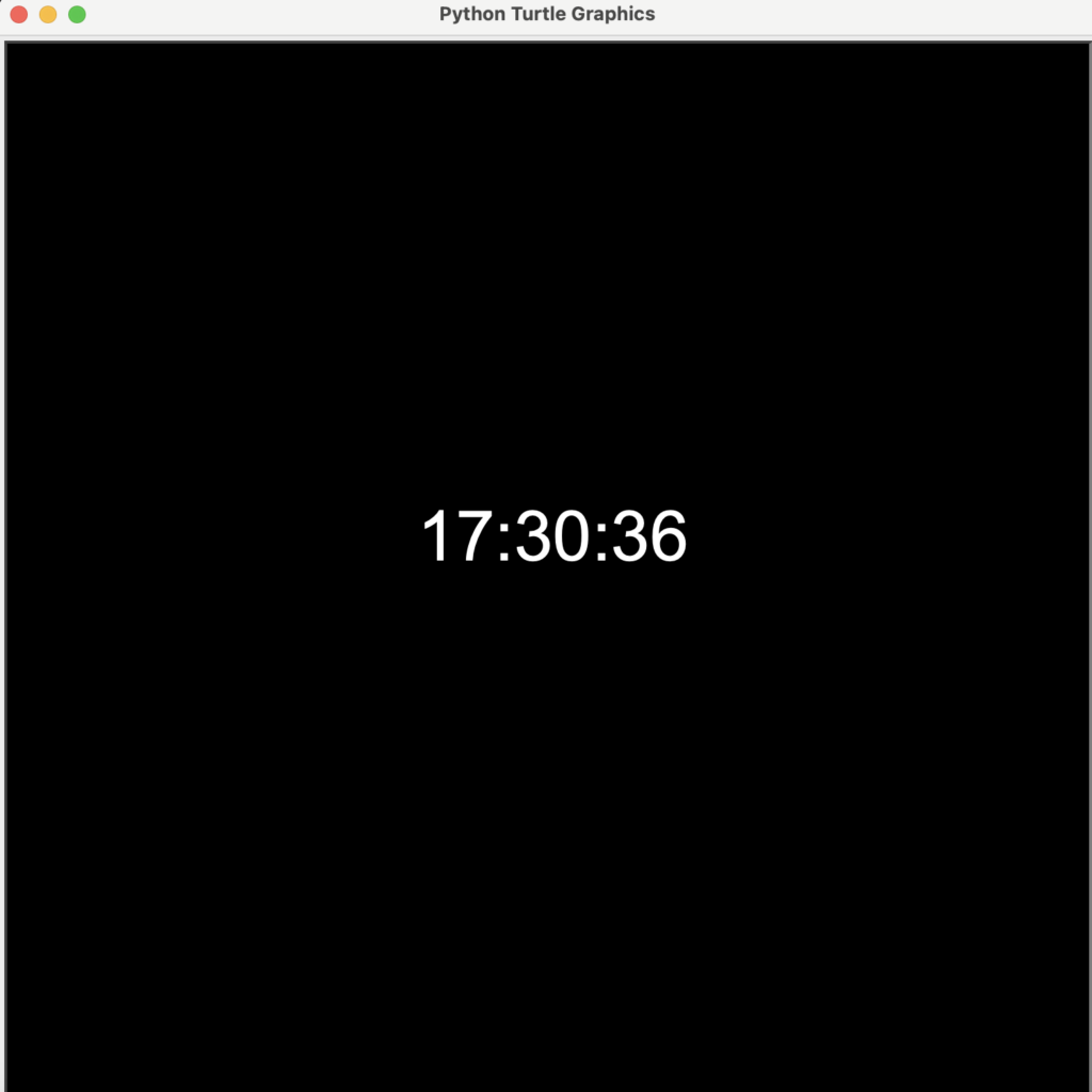 Digital Clock Using Turtle